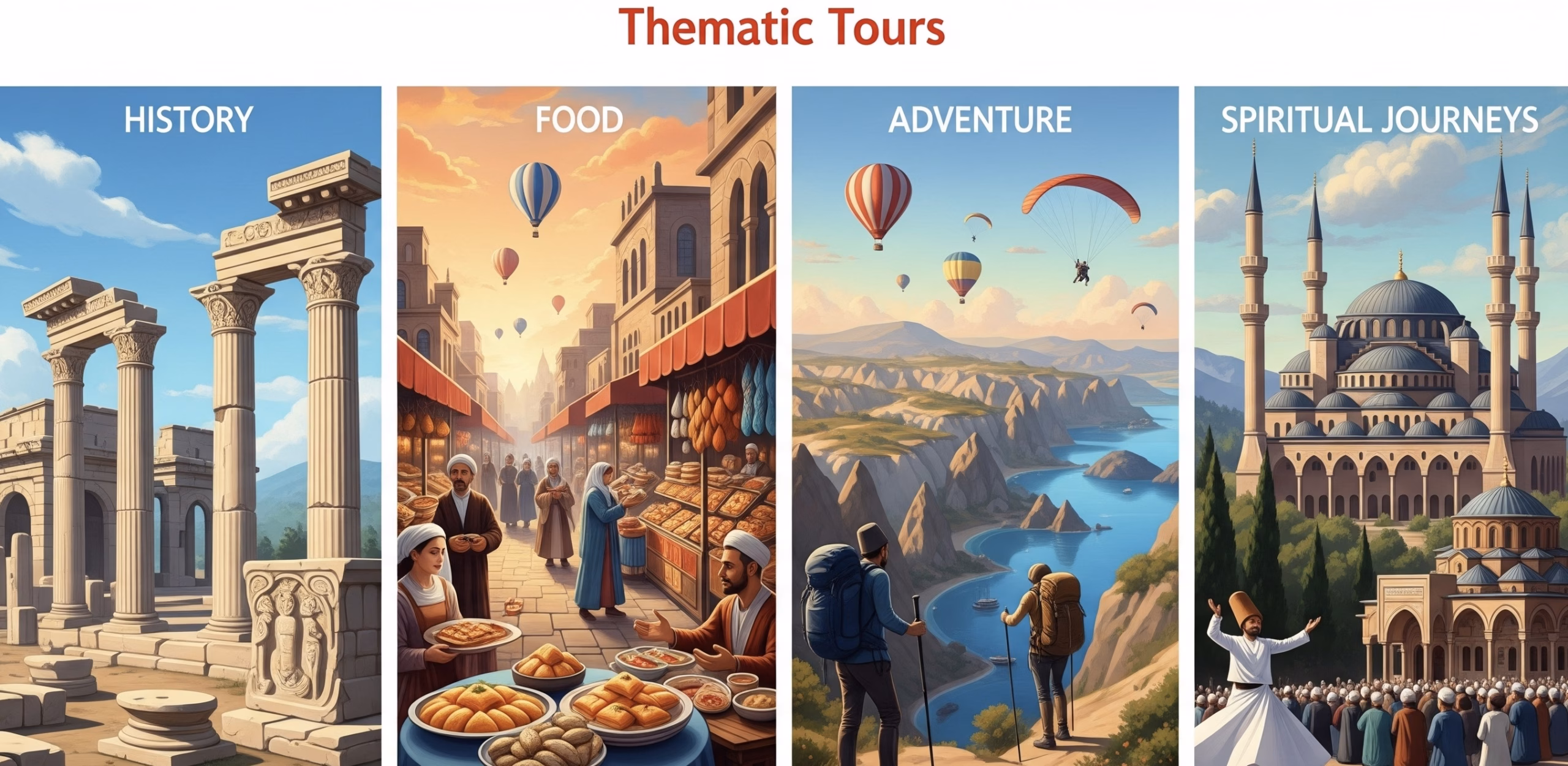 Thematic Tours tours in turkey, Thematic Tours: History, Food, Adventure & Spiritual Journeys